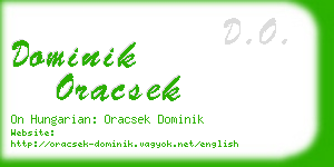 dominik oracsek business card